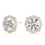 Load image into Gallery viewer, Round Diamond Halo Fashion Earrings For Women