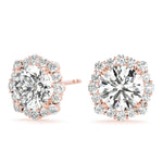 Load image into Gallery viewer, Round Diamond Halo Fashion Earrings For Women