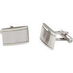Load image into Gallery viewer, Rectangular Ridged Sterling Silver Cufflinks