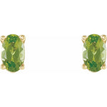 Load image into Gallery viewer, Sleek and Vibrant Jewelry Gifts for Her: 14K White Gold Peridot Earrings