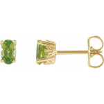 Load image into Gallery viewer, Sleek and Vibrant Jewelry Gifts for Her: 14K White Gold Peridot Earrings