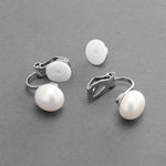 Load image into Gallery viewer, Dreamy White Pearl Clip On Stud Earrings