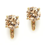 Load image into Gallery viewer, Blush Moissanite Solitaire Earrings