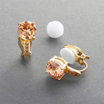 Load image into Gallery viewer, Blush Moissanite Solitaire Earrings