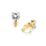 Load image into Gallery viewer, CZ Clip On Stud Earrings