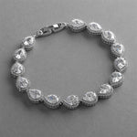 Load image into Gallery viewer, Cubic Zirconia and Pear Shaped Bridal Bracelet