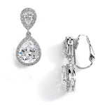 Load image into Gallery viewer, Double Teardrop Clip On Earrings