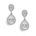 Load image into Gallery viewer, Double Teardrop Clip On Earrings