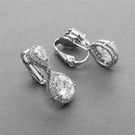 Load image into Gallery viewer, Double Teardrop Clip On Earrings
