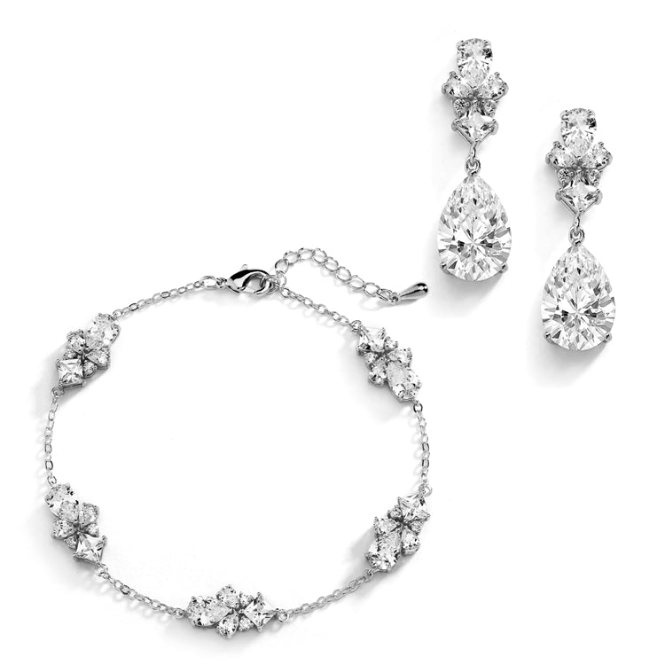 Day to Night Multi-Shape Bracelet and Earrings Set