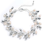 Load image into Gallery viewer, Marquise Crystal Bracelet With Freshwater Pearls
