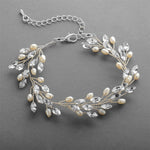 Load image into Gallery viewer, Marquise Crystal Bracelet With Freshwater Pearls