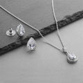 Platinum Pear-Shaped CZ Jewelry Set