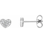 Load image into Gallery viewer, Perfect Birthday Gift for Women: Heart Cluster Stud Earrings