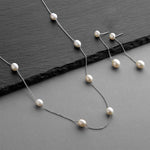 Load image into Gallery viewer, Ivory Pearl Necklace And Earrings Set For Wedding