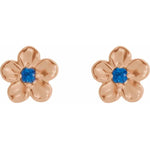 Load image into Gallery viewer, Blue Sapphire Birthstone Earrings