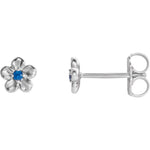 Load image into Gallery viewer, Blue Sapphire Birthstone Earrings