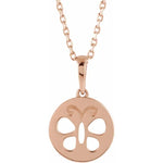 Load image into Gallery viewer, Sterling Silver Butterfly Circle Necklace