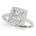 Load image into Gallery viewer, Square Cushion Cut Halo Engagement Ring