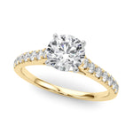 Load image into Gallery viewer, Prong Set Single Row Diamond Engagement Ring