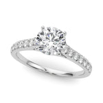 Load image into Gallery viewer, Prong Set Single Row Diamond Engagement Ring