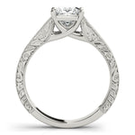 Load image into Gallery viewer, Solitaire Princess Engagement Ring With Trellis Design