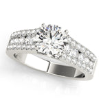 Load image into Gallery viewer, Multi Row Round Diamond Engagement Ring