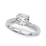 Load image into Gallery viewer, Elegant Multi Row Round Diamond Engagement Ring