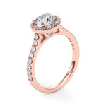 Load image into Gallery viewer, Round Cut Halo Diamond Engagement Ring
