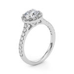 Load image into Gallery viewer, Round Cut Halo Diamond Engagement Ring