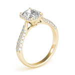 Load image into Gallery viewer, Pave Setting Emerald Diamond Engagement Ring