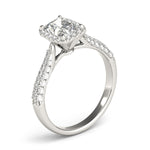 Load image into Gallery viewer, Pave Setting Emerald Diamond Engagement Ring