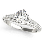 Load image into Gallery viewer, Pave Set Round Diamond Engagement Ring