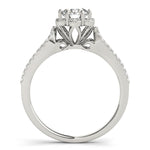 Load image into Gallery viewer, Semi-mount Round Cut Diamond Halo Engagement Ring