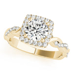Load image into Gallery viewer, Twisted Shank Cushion Cut Engagement Ring