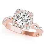 Load image into Gallery viewer, Twisted Shank Cushion Cut Engagement Ring