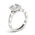 Load image into Gallery viewer, Twisted Shank Cushion Cut Engagement Ring
