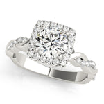 Load image into Gallery viewer, Twisted Shank Cushion Cut Engagement Ring