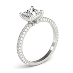 Load image into Gallery viewer, Pave Princess Cut Diamond Engagement Ring