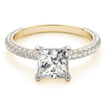 Load image into Gallery viewer, Pave Princess Cut Diamond Engagement Ring