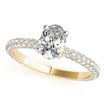 Load image into Gallery viewer, Oval Cut Pave Engagement Ring