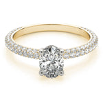 Load image into Gallery viewer, Oval Cut Pave Engagement Ring