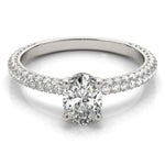 Load image into Gallery viewer, Oval Cut Pave Engagement Ring