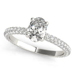 Load image into Gallery viewer, Oval Cut Pave Engagement Ring