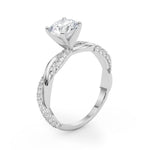 Load image into Gallery viewer, Twisted Band Round Diamond Engagement Ring