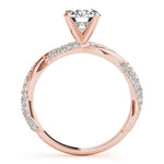 Load image into Gallery viewer, Twisted Band Round Diamond Engagement Ring