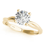 Load image into Gallery viewer, Twisted Shank Round Diamond Solitaire Engagement Ring