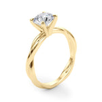 Load image into Gallery viewer, Twisted Shank Round Diamond Solitaire Engagement Ring
