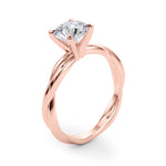 Load image into Gallery viewer, Twisted Shank Round Diamond Solitaire Engagement Ring
