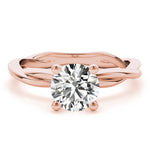 Load image into Gallery viewer, Twisted Shank Round Diamond Solitaire Engagement Ring